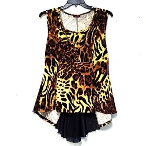 Blush women's animal print blouse Size: XL.